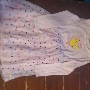 Cute Lilac Heart Tulle Dress